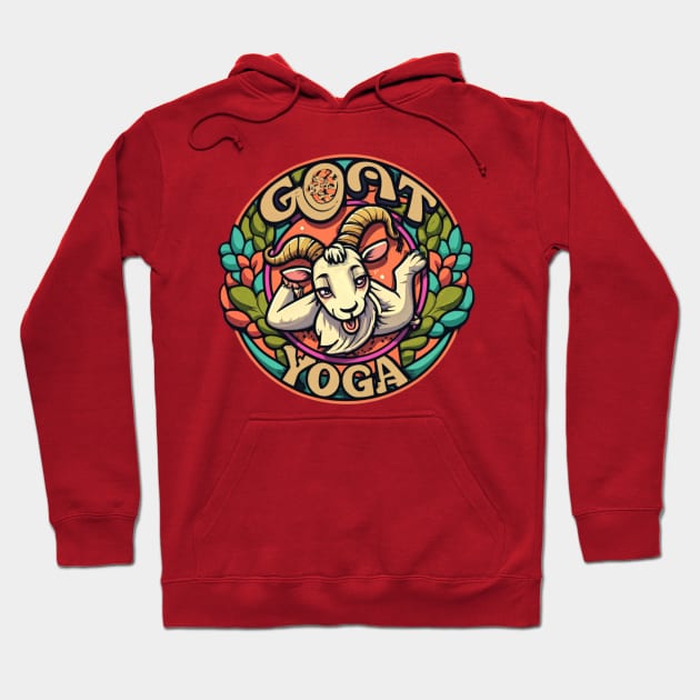 Goat Yoga Hoodie by Tezatoons